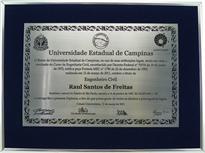 Réplica de diploma de Engenheiro Civil da Unicamp, formando de 2011.